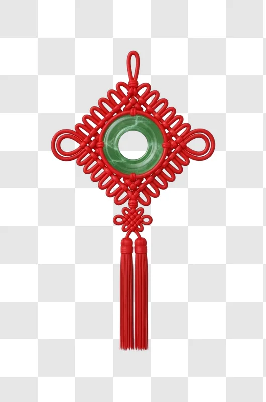 chinese new year red tassel ornament