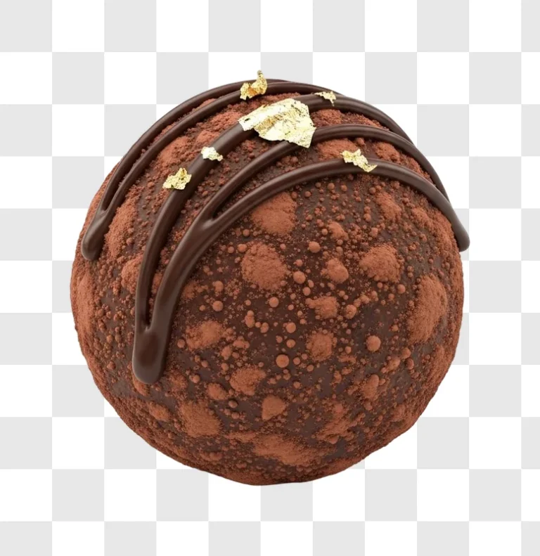 chocolate dessert with gold leaf topping