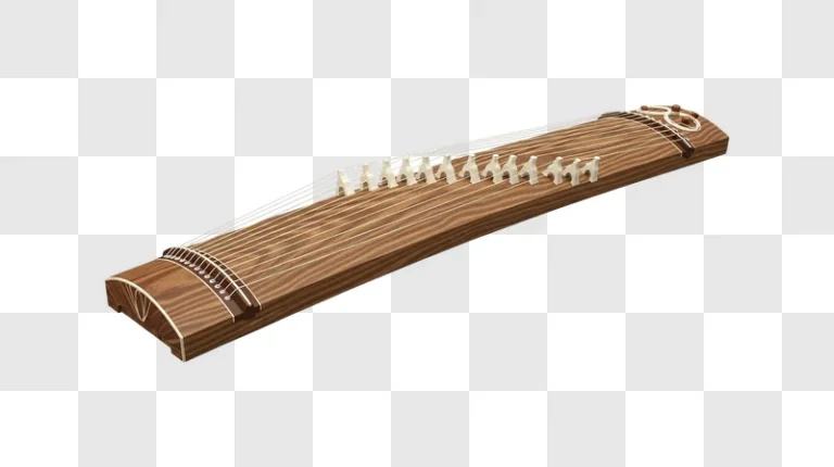 close up of a guzheng instrument