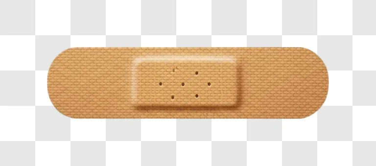 close up of beige medical band aid