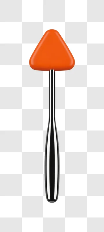 close up of orange handled tool