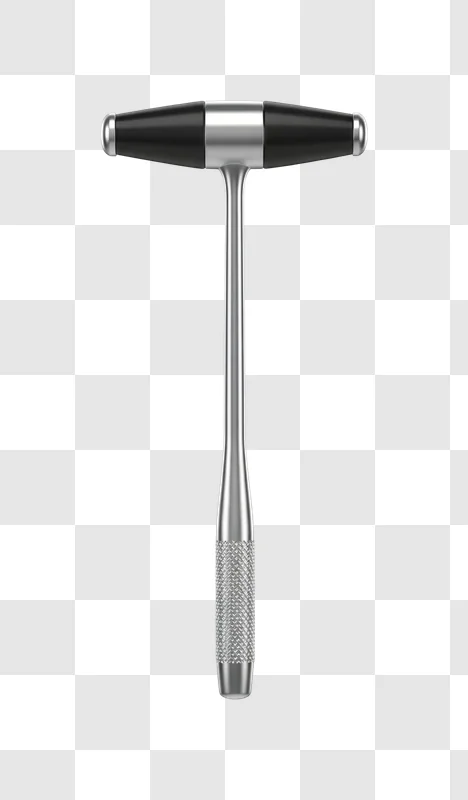 closeup of a metal hammer