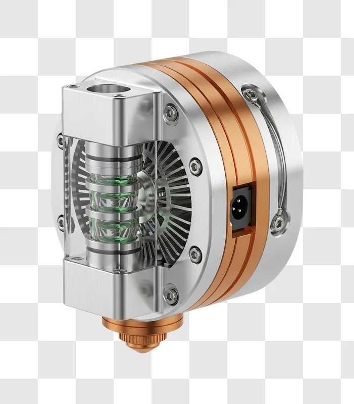 closeup of industrial metal device