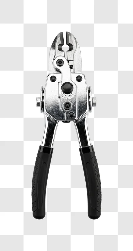 closeup of metal bolt cutters