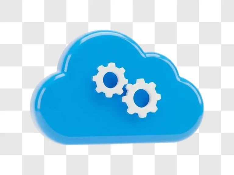 cloud computing gear icon symbol