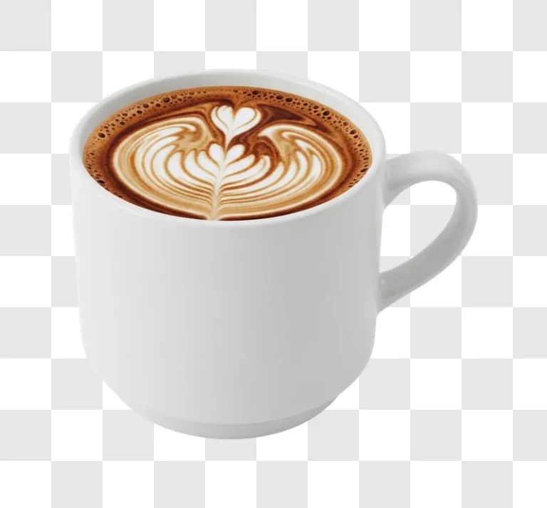 coffee cup with latte art design