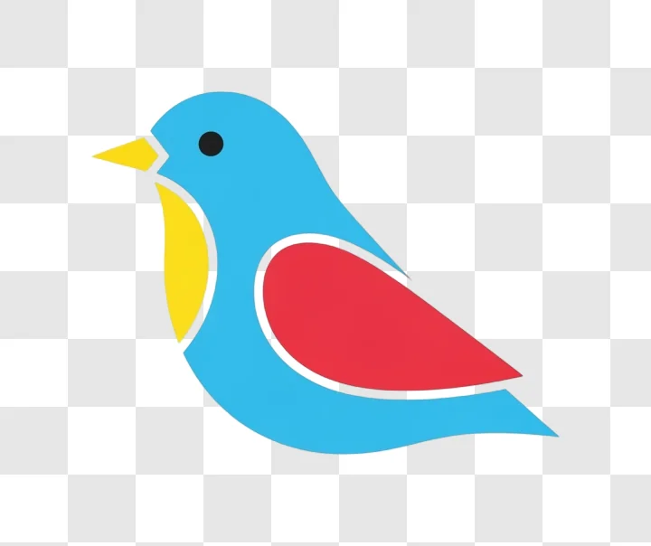 colorful bird illustration side view