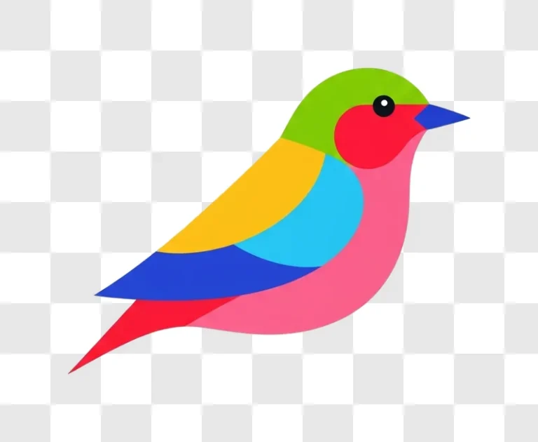 colorful bird illustration with vibrant feathers
