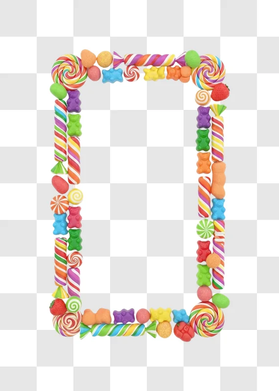 colorful candy border frame