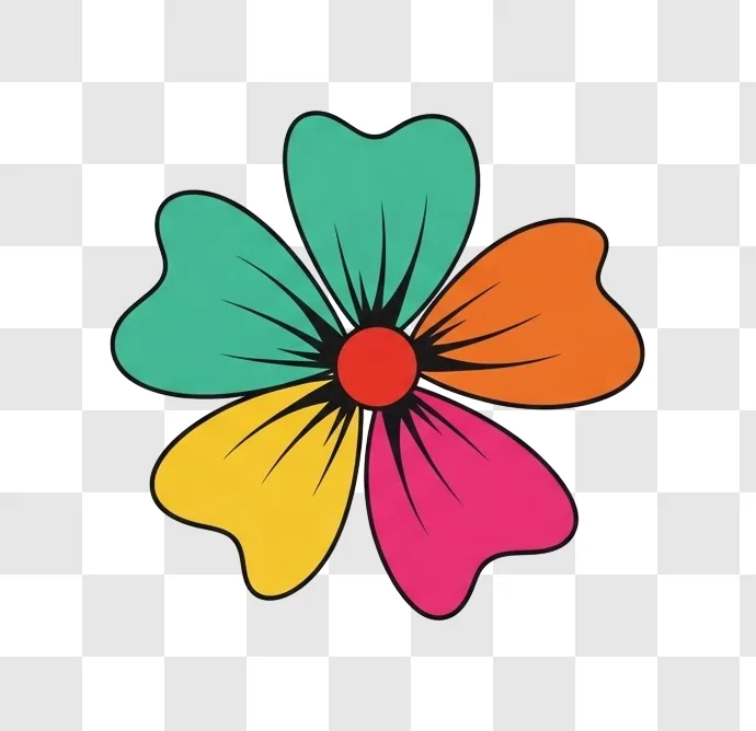 colorful cartoon flower illustration