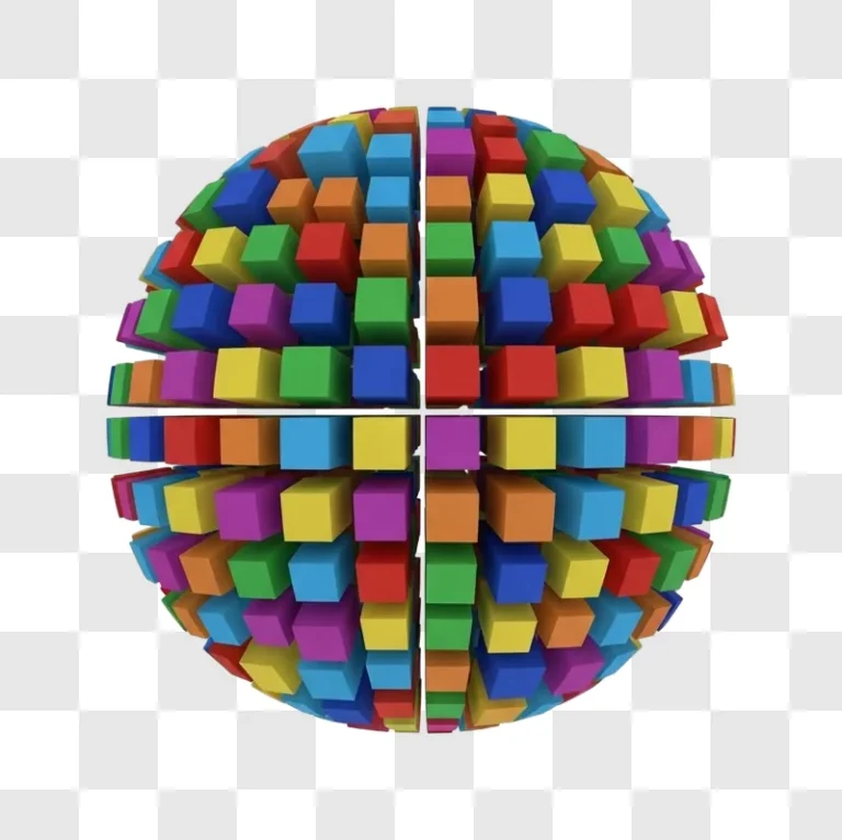 colorful cube mosaic art design