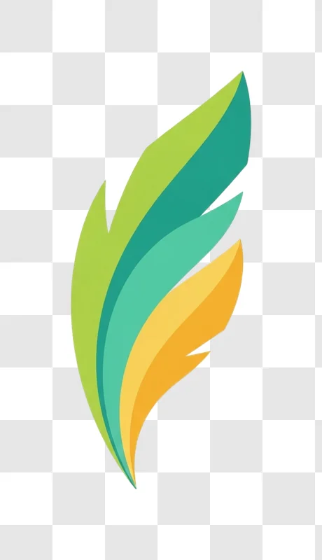 colorful feather illustration design element