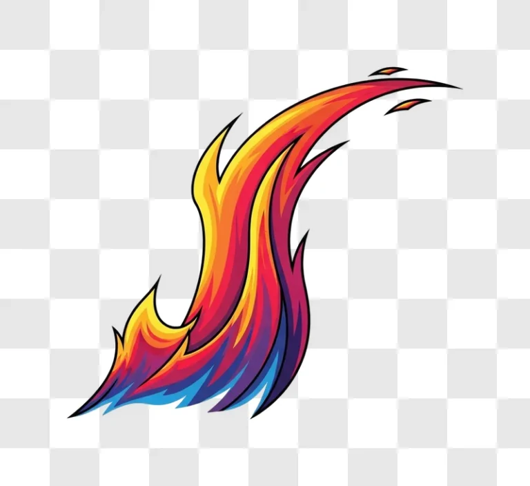 colorful flame graphic design element