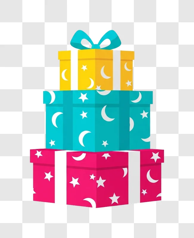 colorful gift boxes with bows