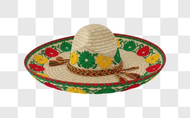 colorful sombrero hat with flowers