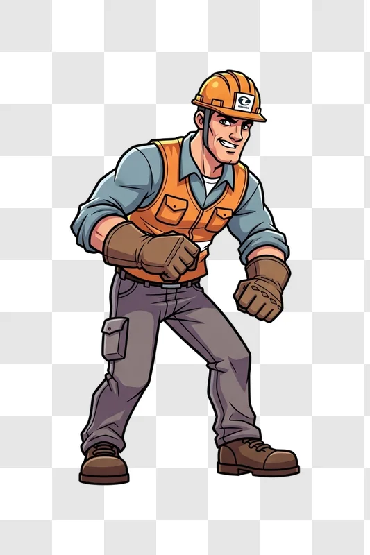 construction worker wearing safety gear