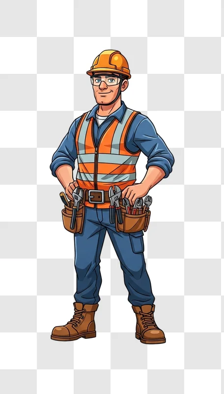 construction worker wearing safety vest
