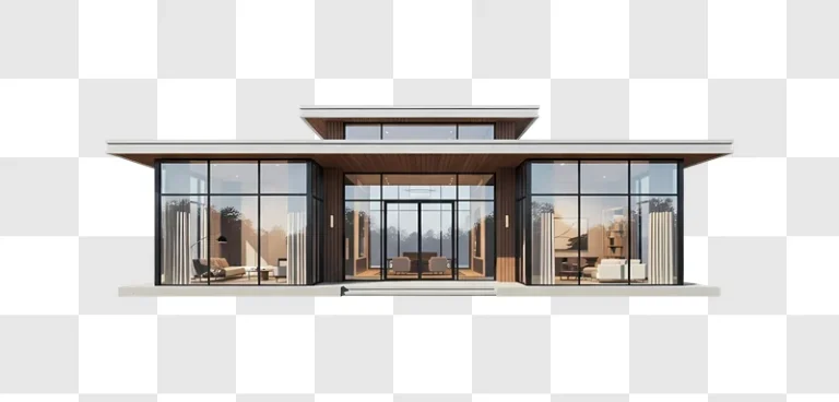 contemporary luxury house with glass facade