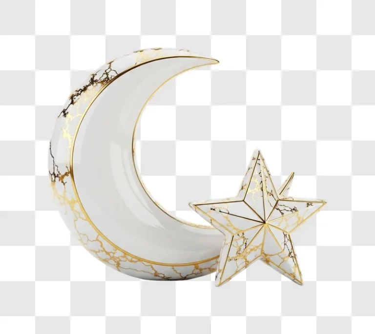 crescent moon and star decoration