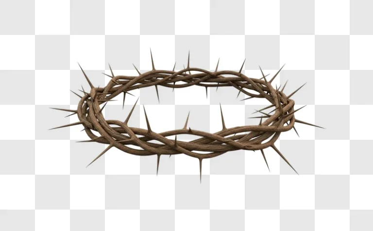 crown of thorns on white background