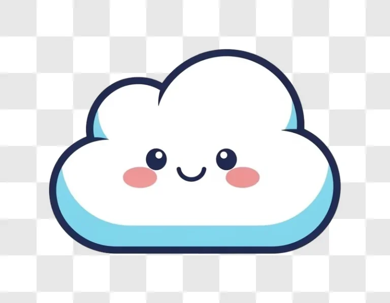 cute cartoon cloud character illustration