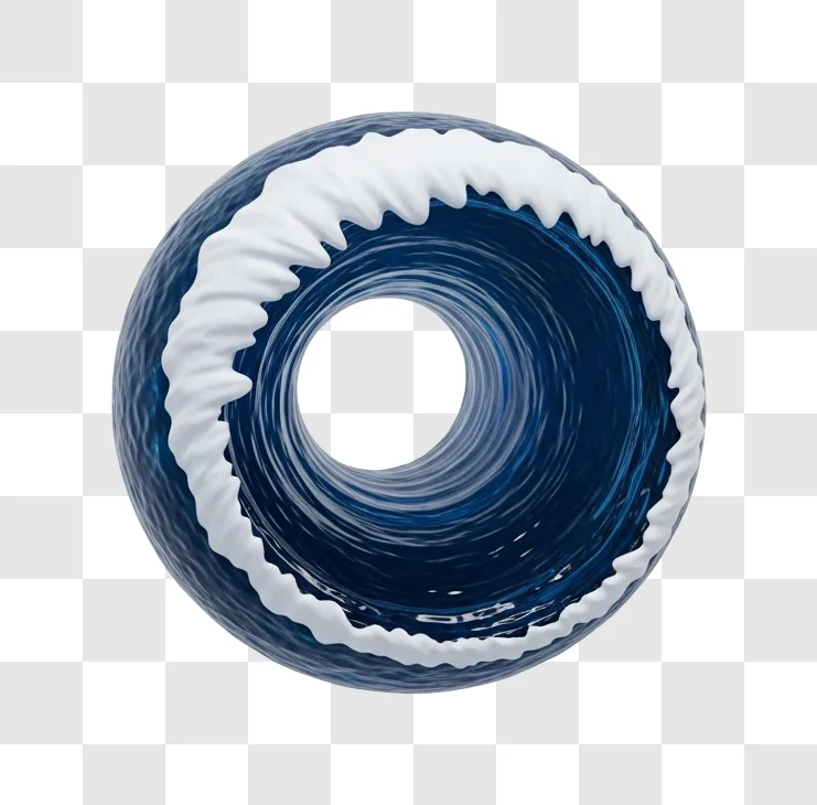 dark blue and white ceramic vase