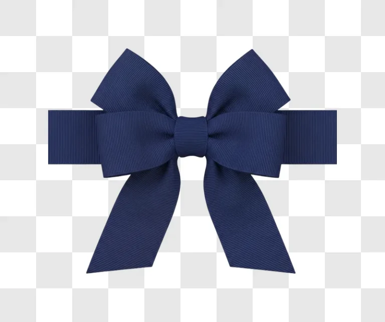 dark blue ribbon bow closeup