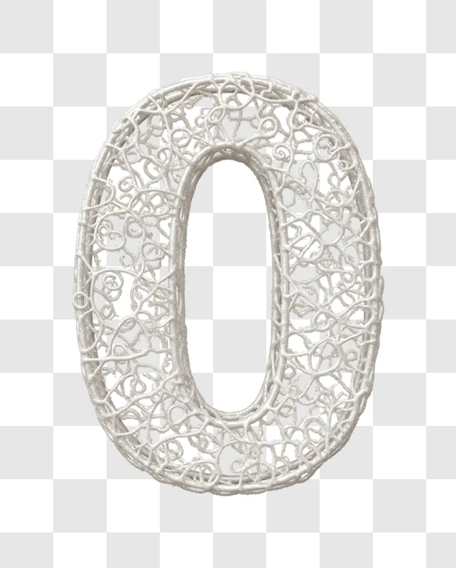 decorative zero number symbol