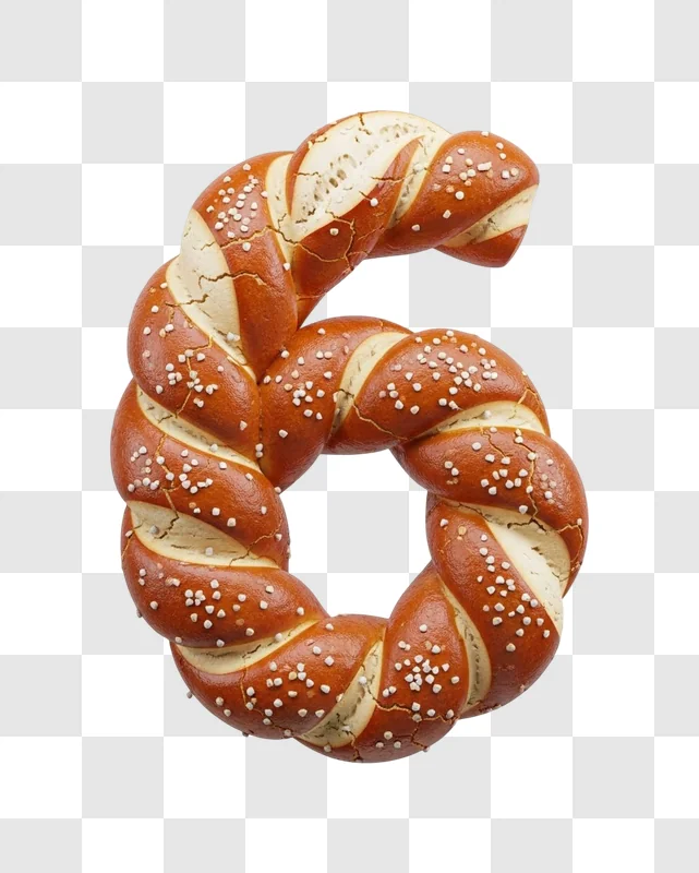 delicious pretzel with sesame seeds