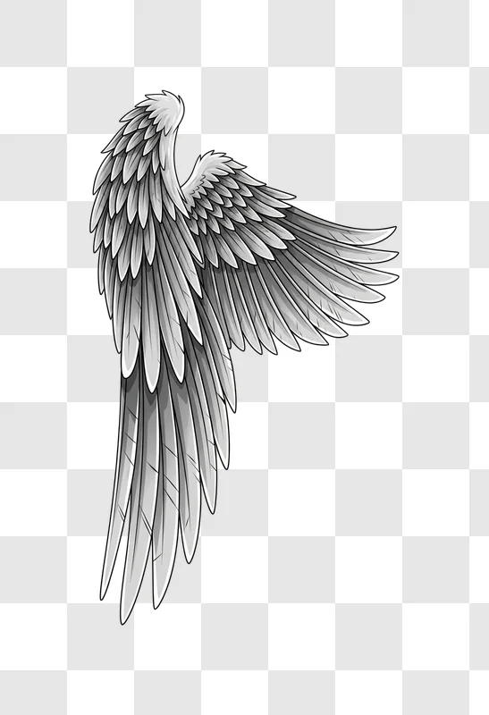 detailed drawing of a wing