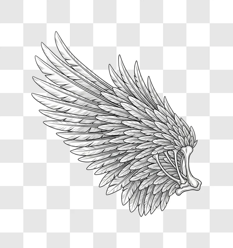detailed drawing of eagle head