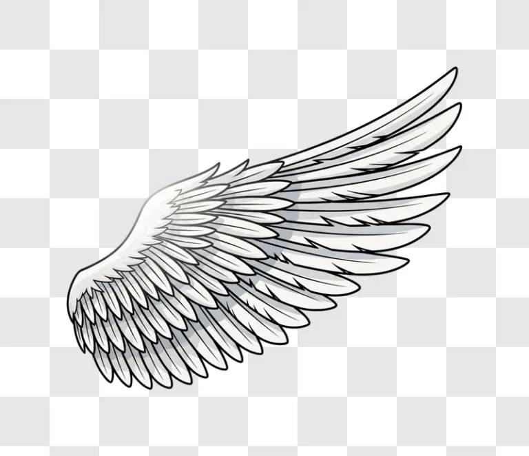 detailed illustration of white wing