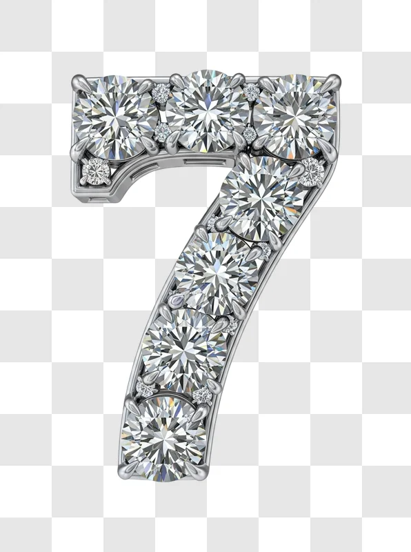 diamond number seven jewelry accessory