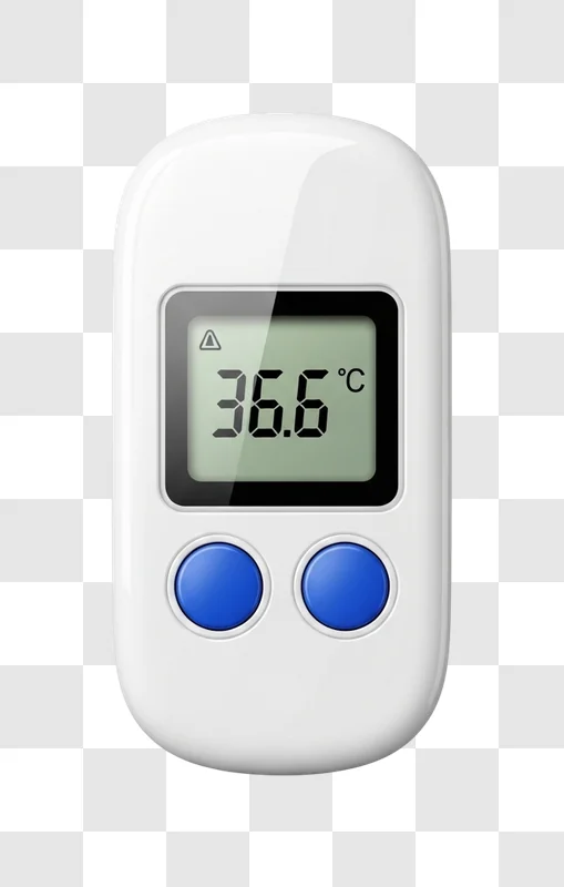 digital thermometer device with screen