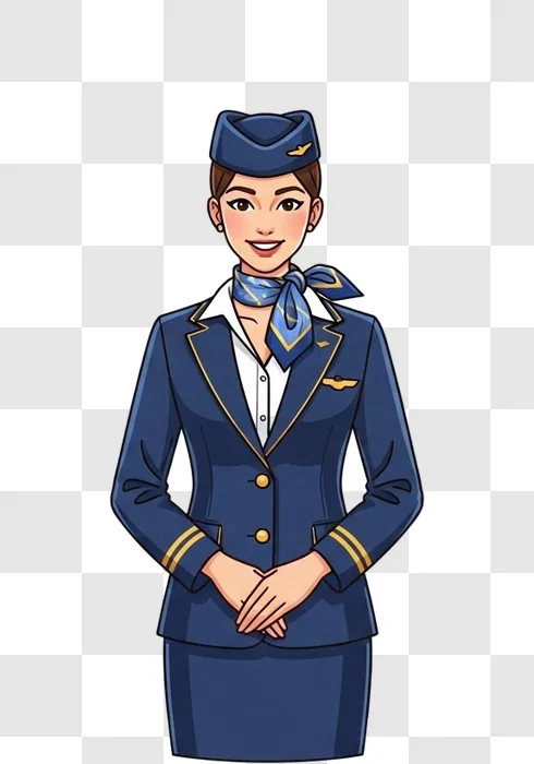 female flight attendant in uniform