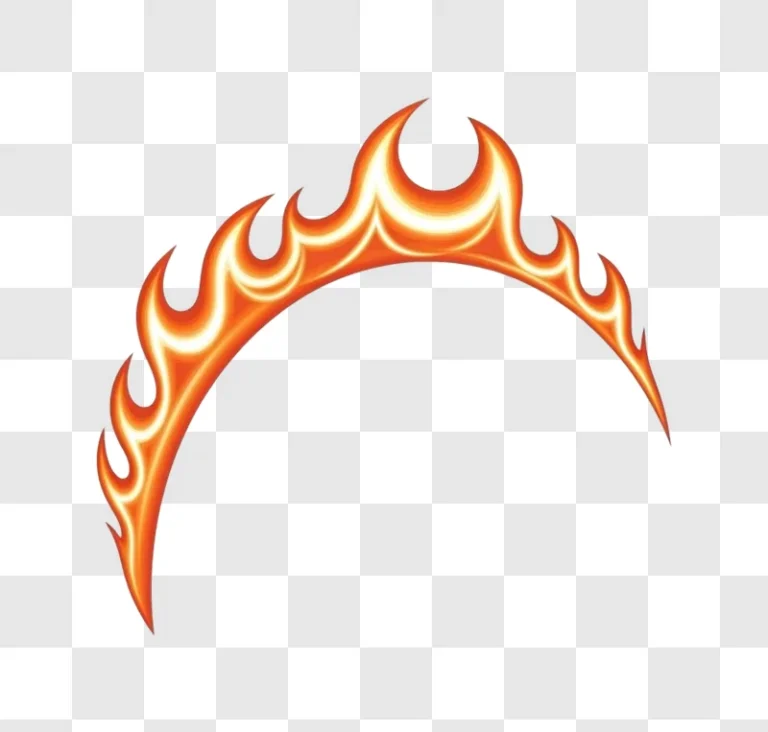 flame border illustration on white