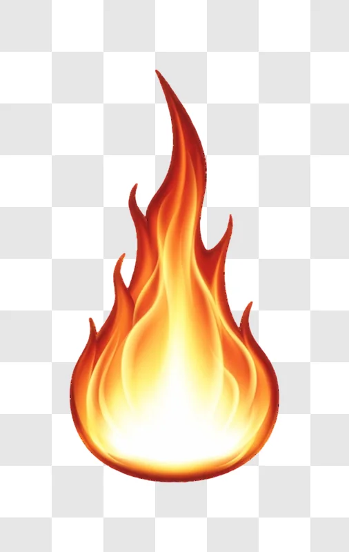 flame icon bright orange fire