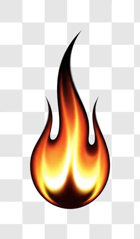 flame icon illustration on white
