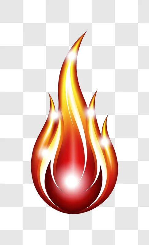 flame icon with orange and red hues