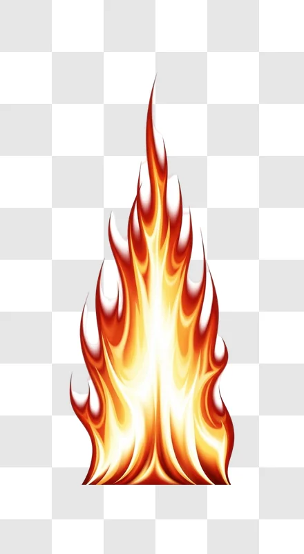 flame on white background
