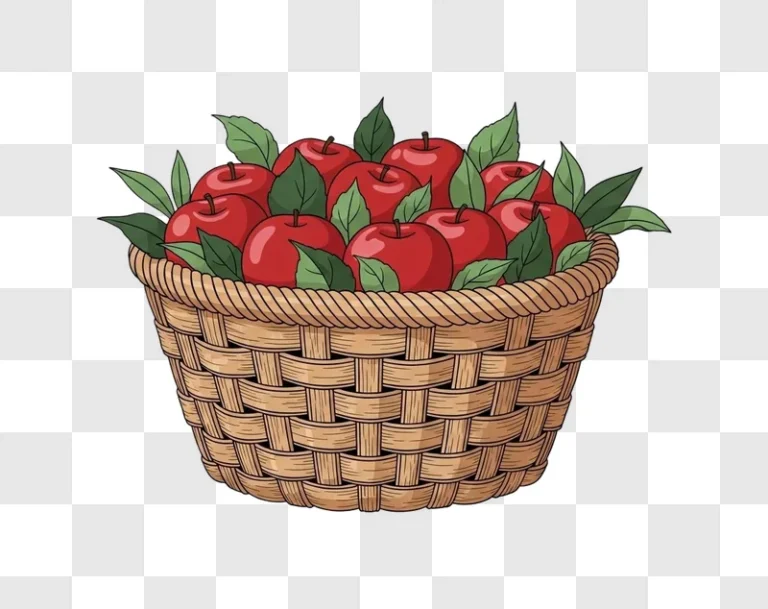 fresh red apples in a basket