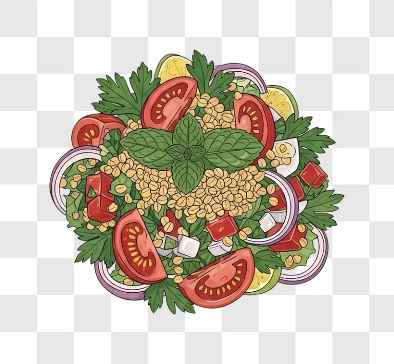 fresh salad with tomatoes and chickpeas