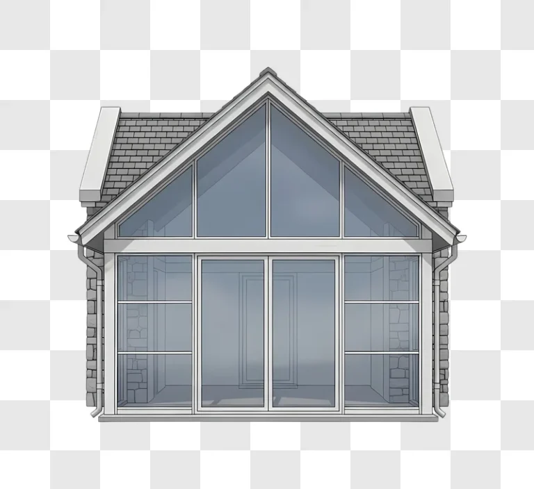gable roof house front elevation drawing