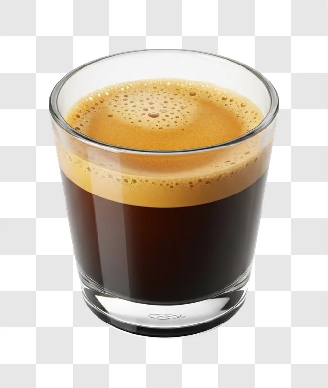 glass of espresso coffee drink