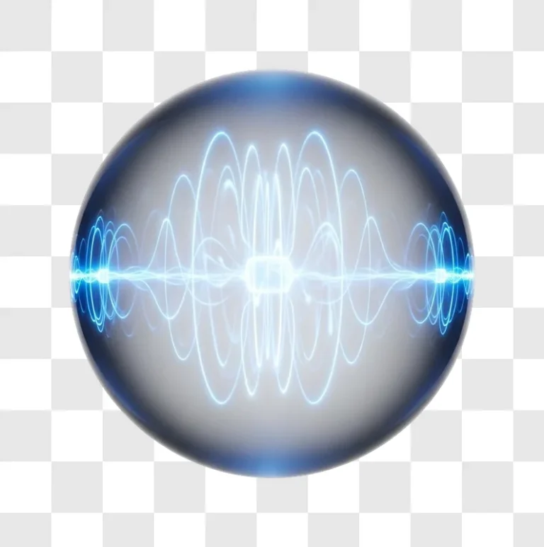 glowing blue sound wave pattern