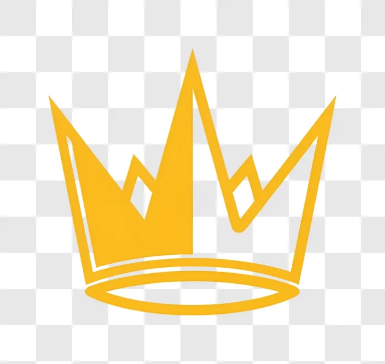 golden crown with sharp points