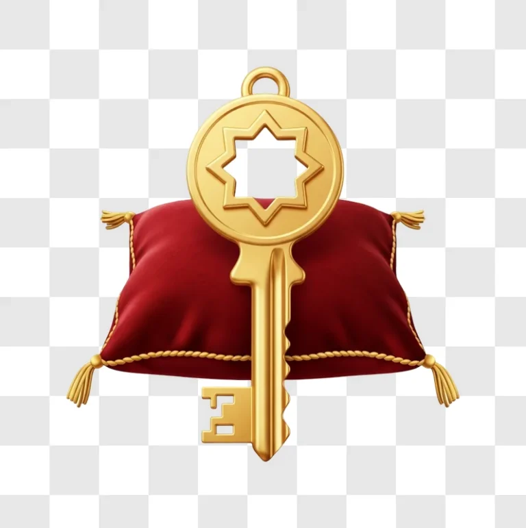 golden key with star design