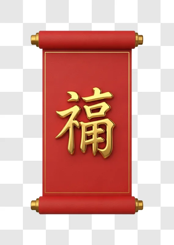 golden lucky symbol on the red reel