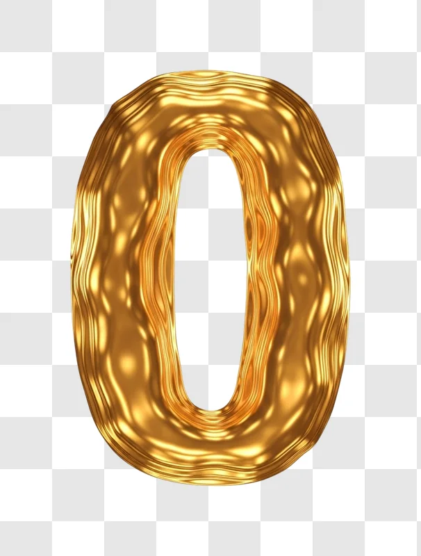 golden number zero isolated object