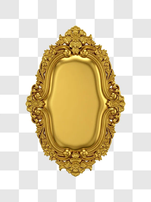 golden ornate decorative frame closeup